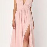 Lulus Lulu’s Heavenly Hues Blush Pink Maxi Dress Gown | Medium Photo 0