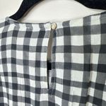 Gap NEW NWT ‎ Black White Gingham Plaid Long Sleeve Peplum Top Size Medium Photo 4