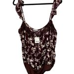 Free People NWT  x INTIMATELY FP Take It Away Bodysuit Chocolate Merlot - XL Photo 0
