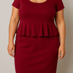 Torrid NWT  Peplum Red Dress Size 14 NEW Bodycon Christmas Holiday Business Photo 0