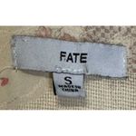 FATE. Women Top Self V-Neck Floral Peasant Pullover Dolman Long Sleeve Small Photo 4