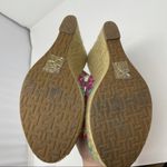 Elaine Turner  Harper Batik Print Wedge Sandals Pink and Green Size 6.5 Photo 6