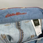 Eddie Bauer  denim midi skirt front button 100% cotton EUC 8 jean jeans a-line Photo 6