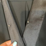 Chelsea28 Black Sleeveless V-Neck Tuxedo Wrap Style Formal Blouse Women Sz S Photo 3