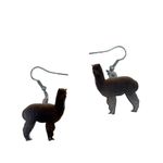 NEW brown double sided llama or alpaca earrings Photo 1