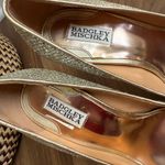 Badgley Mischka  Humbie II Glitter Peep Toe Heel Gold Silver 9.5 Photo 5