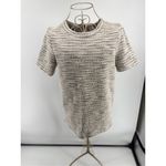 Anthropologie Tweed Striped Metallic Short Sleeve Top Women’s Size Small Photo 6