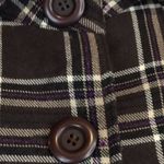 BB Dakota Muted Purple Tartan Plaid Single Breasted Long Wool Coat Sz M Photo 7