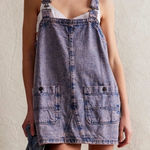 Free People We the Free Denim Overall Smock Mini in Pink Dreams Wash Photo 0