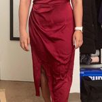 SheIn Satin Red Dress Photo 2