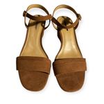 J.Crew  women’s cedar wood color suede wedge sandals size 8 Photo 2