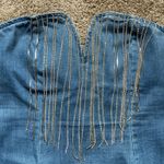 FashioNova Denim and Rhinestone Mini dress Size Large Photo 1