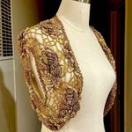 Bebe Vintage Y2K sequin open knit short sleeve shrug Photo 0