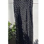 AUW As U Wish Babydoll Smocked Floral Black White Midi Dress Size XL Jumpsuit Photo 15