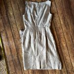 Adrianna Papell  Champagne Shimmer Rosette Midi Dress 🌹 Size 6 Photo 4