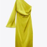 ZARA NWT SATIN EFFECT ASYMMETRIC DRESS Photo 1