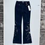 Driftwood  Boho Celestial Embroidered Flare Jeans Size 24 Women Photo 14