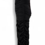 Susana Monaco Revolve Gathered Mock Neck Black Midi Dress Photo 5