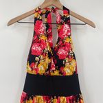 Lindy Bop Fit & Flare Halter Dress Retro Floral Print Midi Pin Up NEW Womens S Photo 2