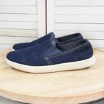 Cole Haan  Grand Crosscourt Perforated Leather Slip On Sneaker Blue Size 8 Photo 2