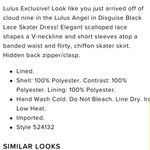 Lulus Angel in Disguise Black Lace Skater Dress black flowy mini dress size medium​​​ Photo 11