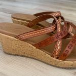 Skechers Women's Beverlee Tiger Posse leather wedge sandals Size 8 Photo 2