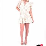 Emily McCarthy NWT Gold Burst‎ Party Shorts Women’s Medium Metallic Holiday White Photo 9