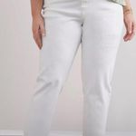 Pilcro and the Letterpress Anthropologie The Borrowed Boyfriend Jeans White 24P Photo 6