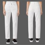 Eileen Fisher High Waist Slim Leg Jeans in White Made in Portugal Photo 1