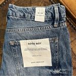 Good American NWT  Good Boy Distressed Straight Leg Rigid Jeans sz 10 Light Wash Photo 9