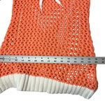 Venus Women's Orange Coral Crochet Hooded Dress Long Sleeve Size S (stretchy) Photo 7