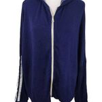Michael Lauren Navy Zip-Up Hoodie Sweatshirt Size Medium NWT Revolve Blue Hoodie Photo 0
