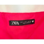 ZARA Blogger's Fave Pink Puffed Sleeve Babydoll Mini Dress size L Photo 3