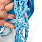 BECCA by Rebecca virtue Blue One Shoulder Braided 2-Piece Bikini Set L/S Y2K Photo 2