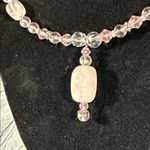 Baby Pink Silver Beaded Choker 14” Photo 1