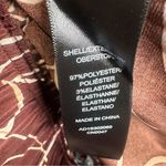 Adrianna Papell copper mocha & white abstract satin wide leg pants medium NWT Photo 6