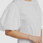 ALC Frank A.L.C. Women's White Cassandra Puff Sleeve Cotton T-Shirt Top Size S Photo 4