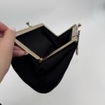 Vintage Unbranded Black Clutch Bag Formal Evening Classic Gold Photo 8