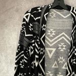 Bobbie & Brooks Bobbie Brooks Ladies Black & White Aztec Print Open Front Cardigan Size Medium Photo 1