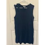 LNA Double Cut Shirt Tank Mini Dress in black made in USA small Photo 3