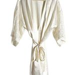 Best United Garment Co Lingerie Vintage Ivory Satin Belted Sleep Robe Size XL White Size L Photo 0