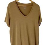 American Eagle  Outfitters Soft and Sexy V Neck  Top Size Small Tan Photo 0