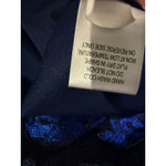 Donna Ricco  Blue Navy Lace Brocade Sheath Dress Women's Formal Cocktail Elegant Photo 6