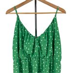 ASOS Maternity Green Cami Plunge Midi Dress Blouson Top Polka Dot size 16 Photo 3