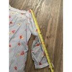 Old Navy Blue Floral Stripe Relaxed Tie-Slv Square-Neck Top - Women's S Photo 6