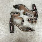 Chelsea and Violet  Leather Snake Print Block Heels Photo 5