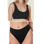 ANDIE  Bikini‎ Set Ventura Top 90s High Waisted Bottom Black size XL NWT Photo 1