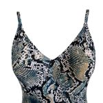 Shade & Shore women's size medium multi color snakeskin one piece swimsuit Photo 4