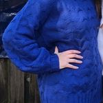 Prómesa Boutique Blue Chunky Turtleneck Sweater Photo 0