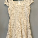 love on a hanger Lace Skater Dress in Cream Photo 0